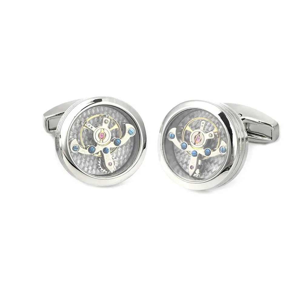 

F5118-1 Mechanical Sleeve-Linked Top Flywheel Shirt Cufflinks Shirt Cuff Button Cuff Links Best Gifts Luxury Design