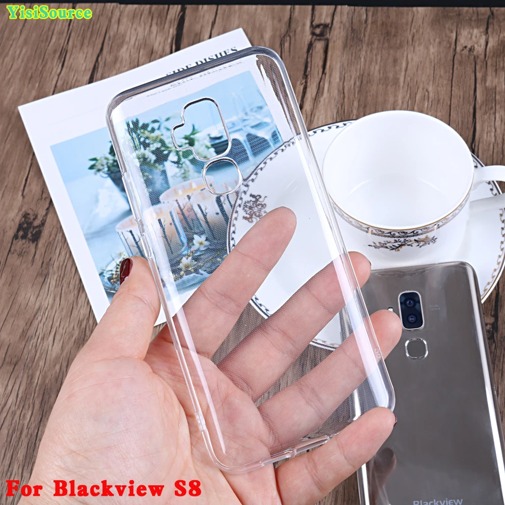 YisiSource чехол для Blackview S8 Slicone высокого качества прозрачный мягкий ТПУ задняя