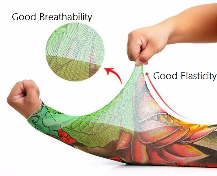Женские и мужские гетры с татуировкой, модные тонкие эластичные весенне-летние длинные гетры для защиты от солнца, вечерние, декоративные рукава