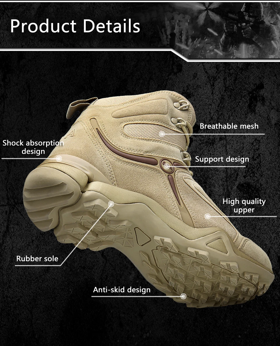 Cungel тактические армейские ботинки мужские уличные походные ботинки амортизация противоскользящие военные ботинки для пустыни ботинки для альпинизма