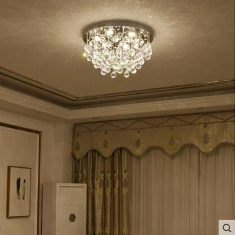 

Crystal led ceiling lamp living room lamp modern minimalist bedroom room remote control lamps round luxury crystal lighting LED