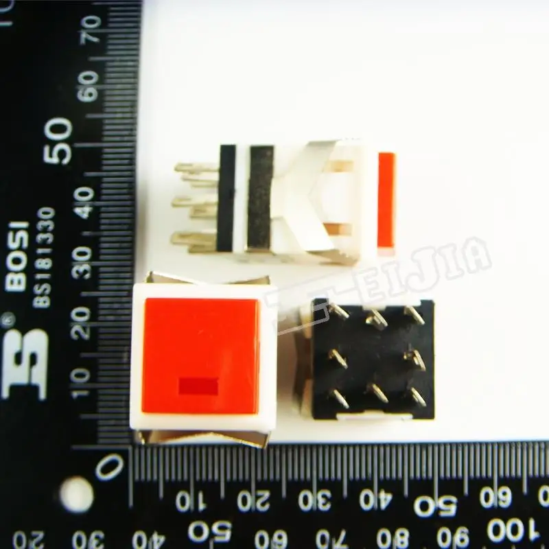 

KD2-21 With LED color Red 3A/250V 8Pin Self-locking Push Button Switch 10Pcs/lot