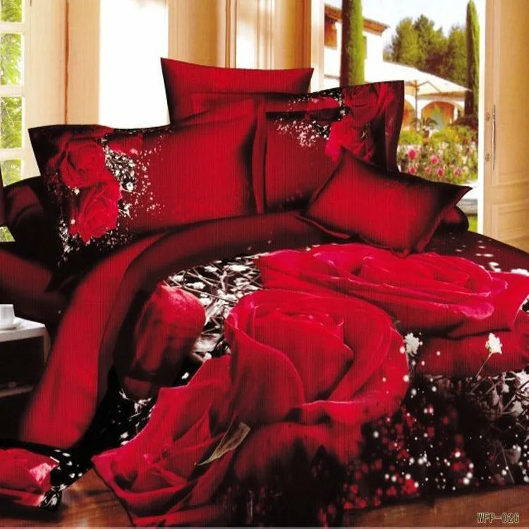 Роскошный мягкий набор постельного белья redrose, пододеяльник, набор queen size