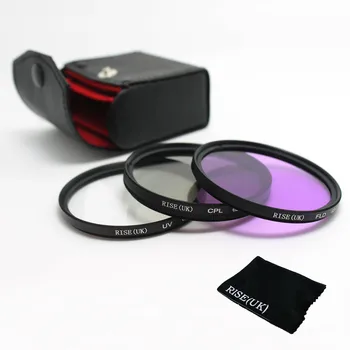

RISE(UK) 52mm UV CPL FLD Polarizing Filter Set Lens Hood For Nikon D600 D3200 D3100 D3000 D7000 D5100 D80 18-55mm DSLR Camera