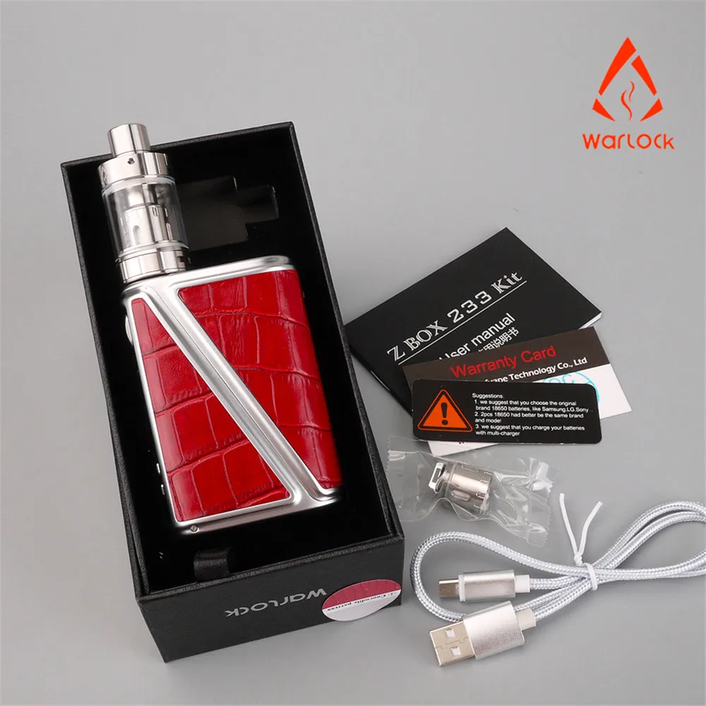 Rofvape 233W Electronic Cigarette Warlock233 4.0ml 0.4ohm TC Box Mod Vape Pen Leather Design Temperature Control Vape Pen цена Rofvape 233W Electronic Cigarette Warlock233 4.0ml 0.4ohm TC Box Mod Vape Pen Leather Design Temperature Control Vape Pen цены онлайн
