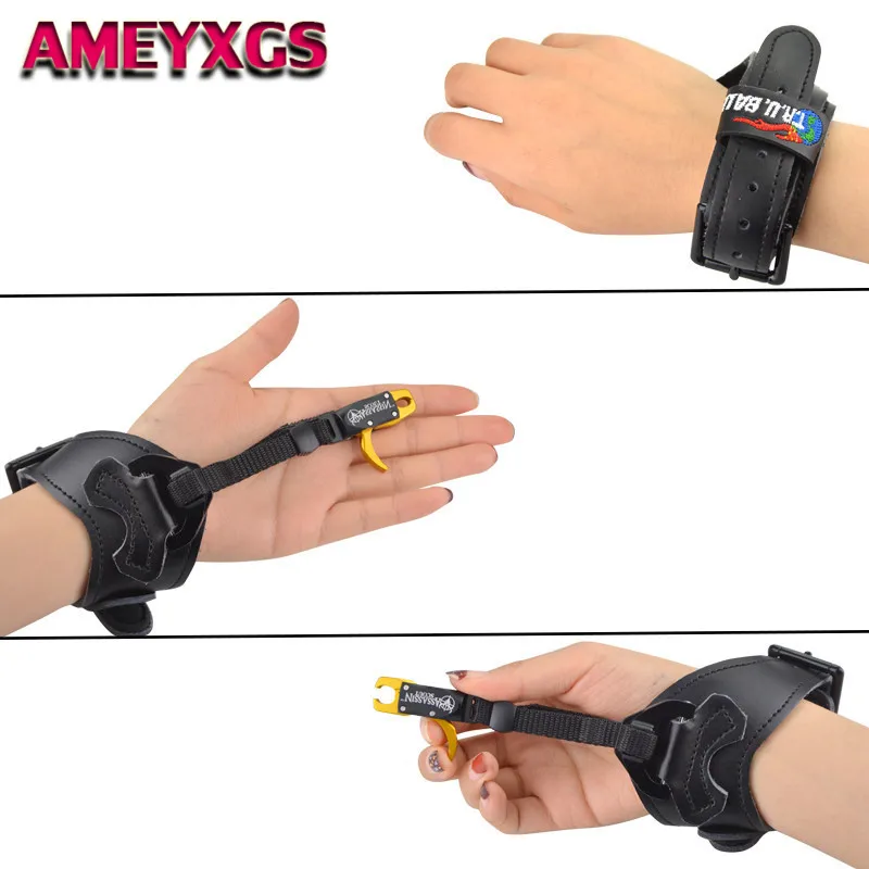 

1pc Archery Compound Bow Caliper Release Adjustable Wrist Strap Trigge Right Left Hand Release Aids Hunting Shooting Accessories