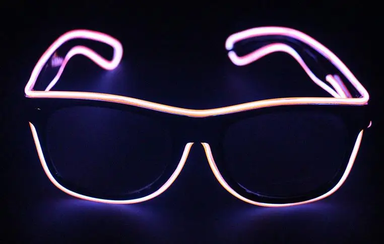 El Wire светящиеся очки для глаз Led DJ яркая безопасная подсветка мигающие крутые
