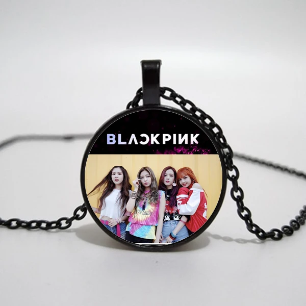 

Korean women's team blackpink exquisite time glass necklace pendant handmade custom men and women necklace name necklace