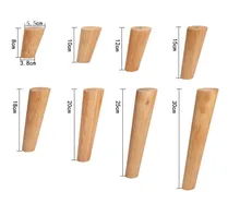 4/6PCS SET Furniture Legs Oak Solid Wood Sofa Tea Cabinet Foot Nordic style Coffee Table Feet Furniture Parts