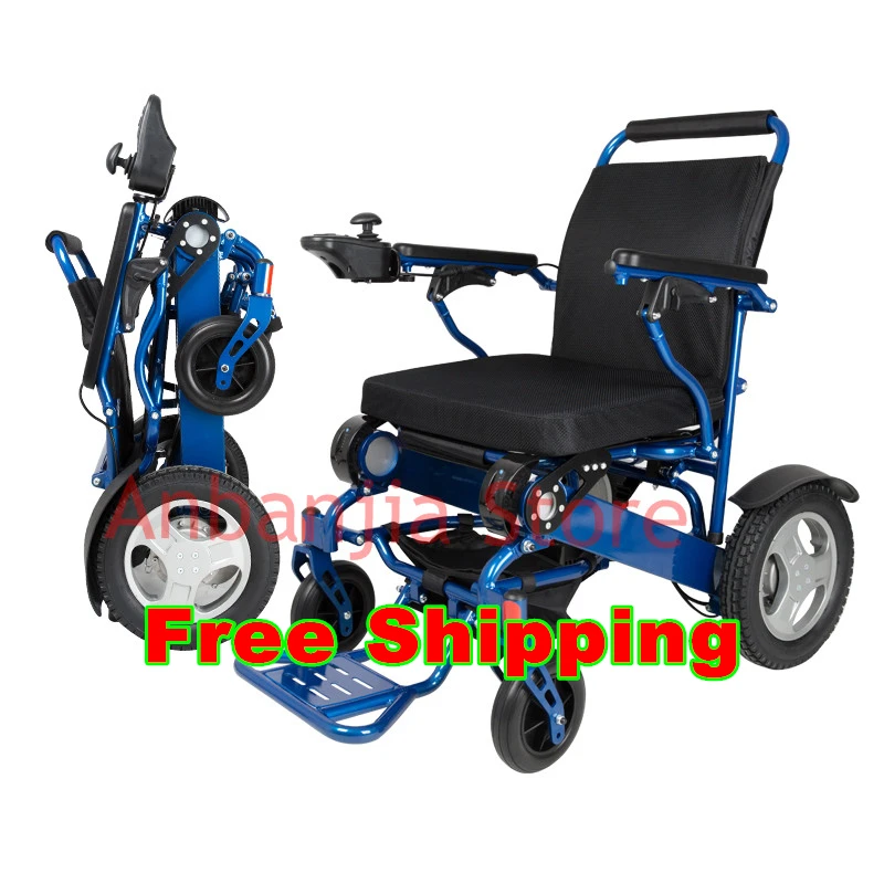 Colorful Protable Aluminum Alloy Lightweight Power Electric Wheelchair Loading Capacity 180kg