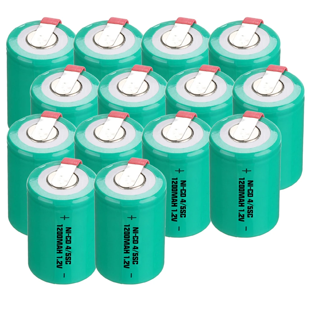 

Lowest price 14 piece 4/5SC battery 1.2v batteries rechargeable 1200mAh nicd battery for power tools akkumulator