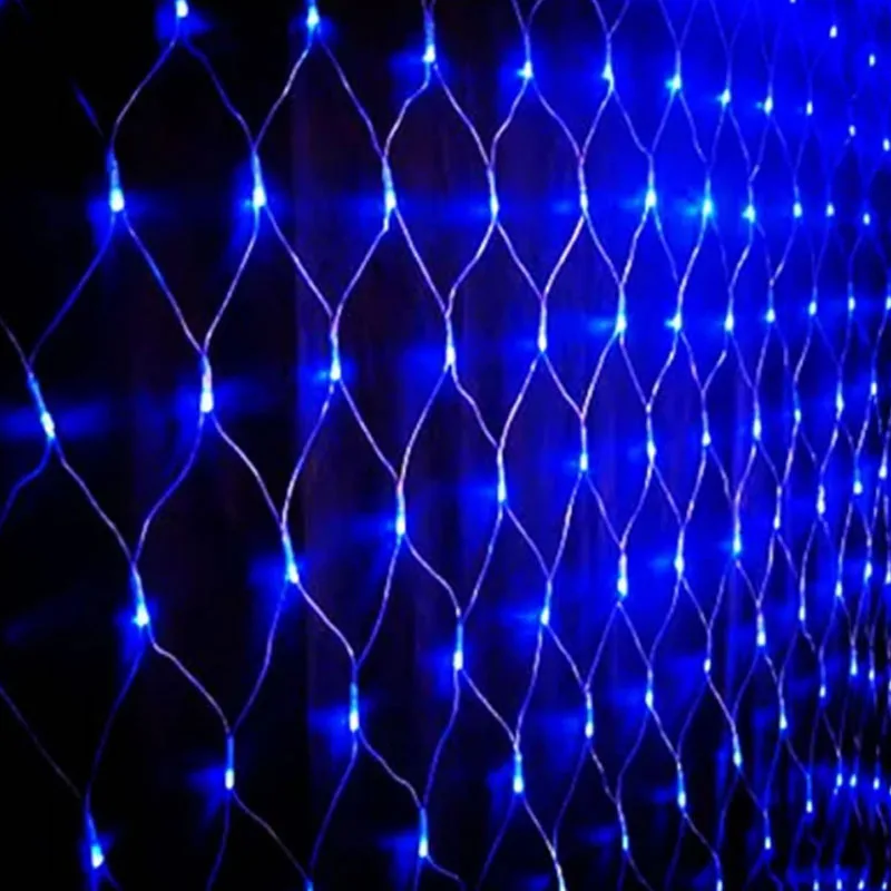 

3m*2m 200 LED Net Mesh Fairy String Light Christmas Wedding Party Fairy String Light with 8 Function Controller 220v EU Plug
