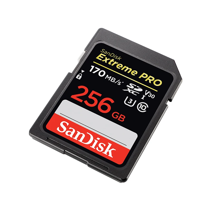 Карты памяти SanDisk Extreme Pro SDXC SD карты 95 МБ/с. читать 90 написать 256 ГБ C10 U3 V30 UHS I 4K для