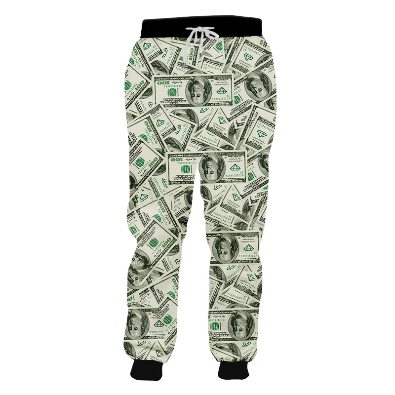 slim fit golf trousers UJWI New Funny Robot Sweatpants 3D Printed Man Micheal Pants leaf Dollar Joggers Dropshipping Hot basketball Trousers Sweatpants