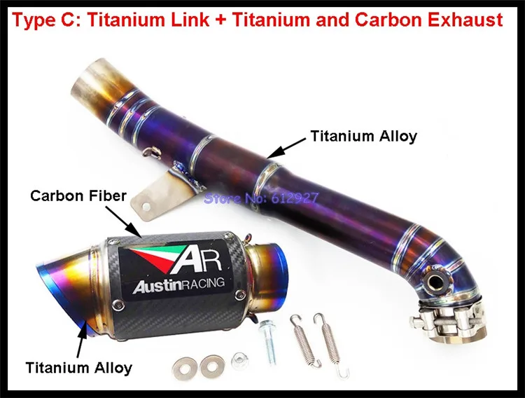 Титан сплав мотоцикла CBR1000RR выхлопных газов Системы трубы ссылку и глушитель AR мотоцикл глушитель выхлопных газов с DB убийца - Цвет: Type C