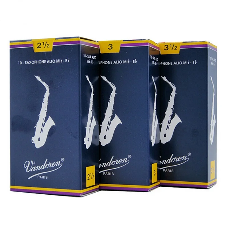 

Free Shipping Copy Brand France Vandoren Traditional Reeds For Alto Eb Saxophone Instrument Accessories Reeds 2.5#, 3# Box of 10