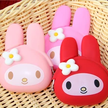DHL 100 шт. мини сумочка супер каваи 9,5*8 см Новая Мелодия Кролик силиконовый ручной Портмоне и кошелек Чехол сумка;