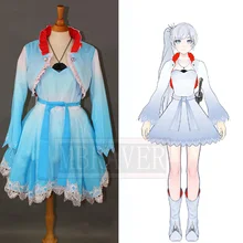 RWBY Blanco Remolque Weiss Anime Cosplay Por Encargo Uniforme