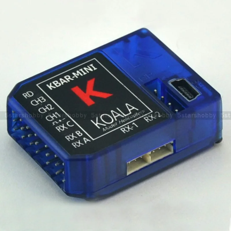 Sistema de Estabilização Gyro Kbar k8 Flybarless Fbi 450-700 Azul 3-eixo 5.3.4 Pro