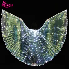 Ruoru Led Isis Wings with Holding Sticks Belly Dance Accessories Stage Performance Props Shining Led Wings Open 360 Degrees Club
