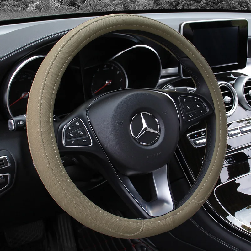 Steering Wheel Cover Soft Braid Anti-slip Inner Ring M Size for 37-38 CM 14.5
