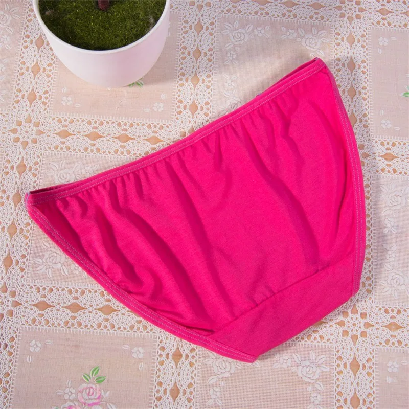 4 Pcs/set Women's Sexy Underwear String Panties Low Waist Seamless Briefs Ladies Bikini Soft Cotton Lingerie 12 Colors FUNCILAC