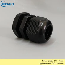 IP68 кабельный ввод Пластик кабельный ввод 100 шт./лот PG16 Водонепроницаемый нейлоновый Пластиковый кабель ввод Разъем 10-14 мм