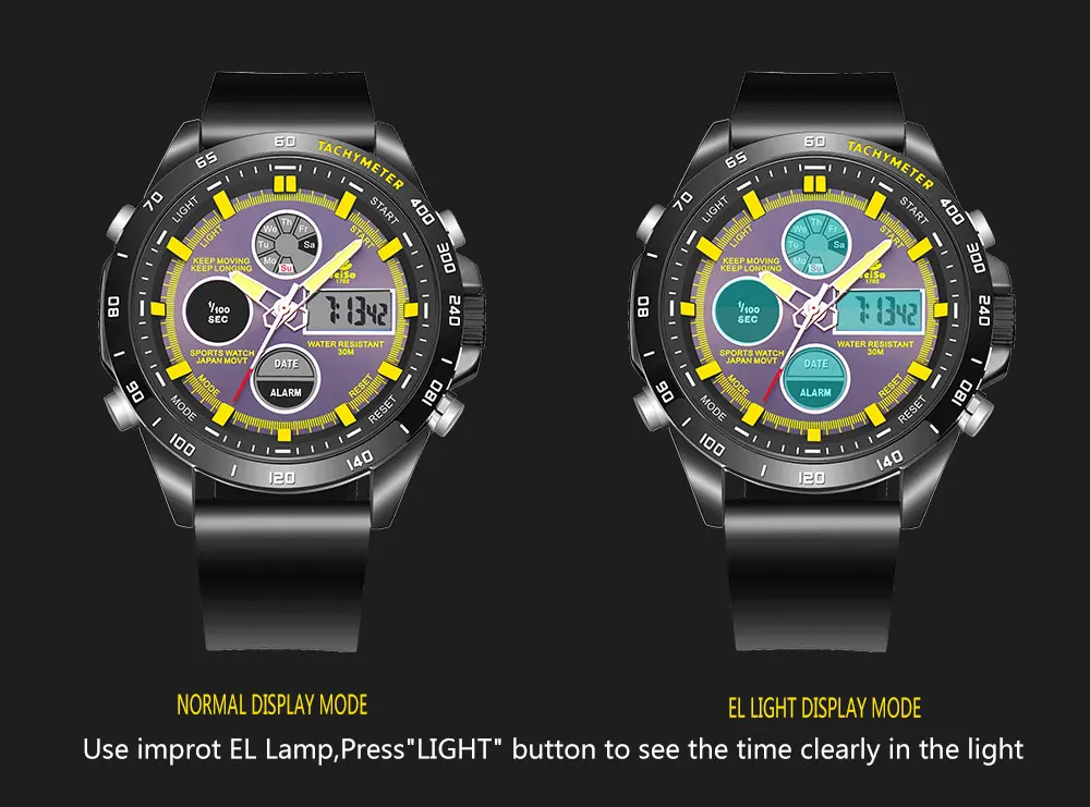 Dual Display Sport Watch Men Waterproof PU Leather Quartz Watches Electronic LED Digital Wrist Watches Male      Reloj Deportivo (5)
