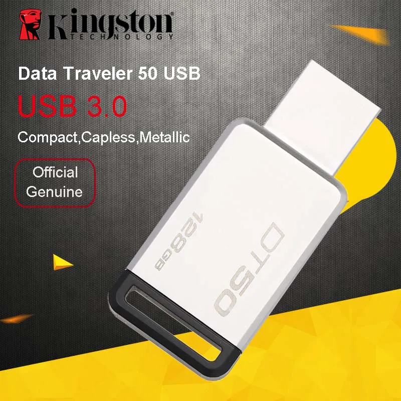 kingston USB флеш-накопитель 32 Гб флешки 16 Гб USB 3,0 64 Гб металлическая ручка-накопитель 128 ГБ U диск карта памяти 128 ГБ