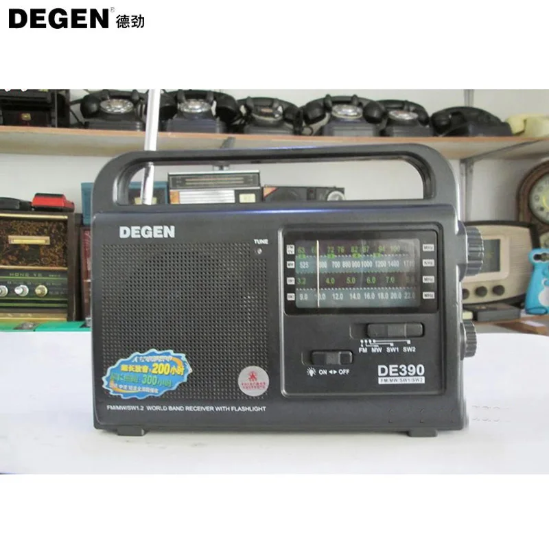 Абсолютно портативный DEGEN DE390 Радио FM-Stereo/MW/SW DSP мировой диапазон цифровой приемник локальная чувствительность приемник