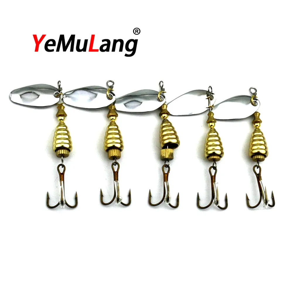 

BB755 Spinner Bait Metal Artificial Fishing Lure Propeller Hard Baits With 6# Hook Trout Carp