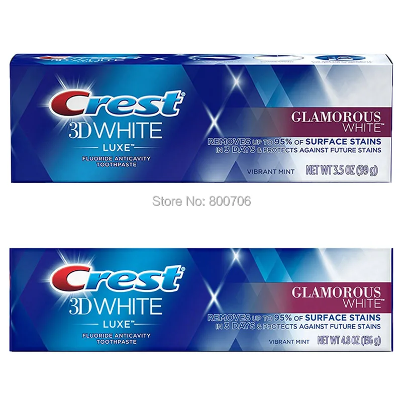 2 гребень для зубной пасты роскошная белая зубная паста|glamorous white|3d white luxecrest 3d luxe |