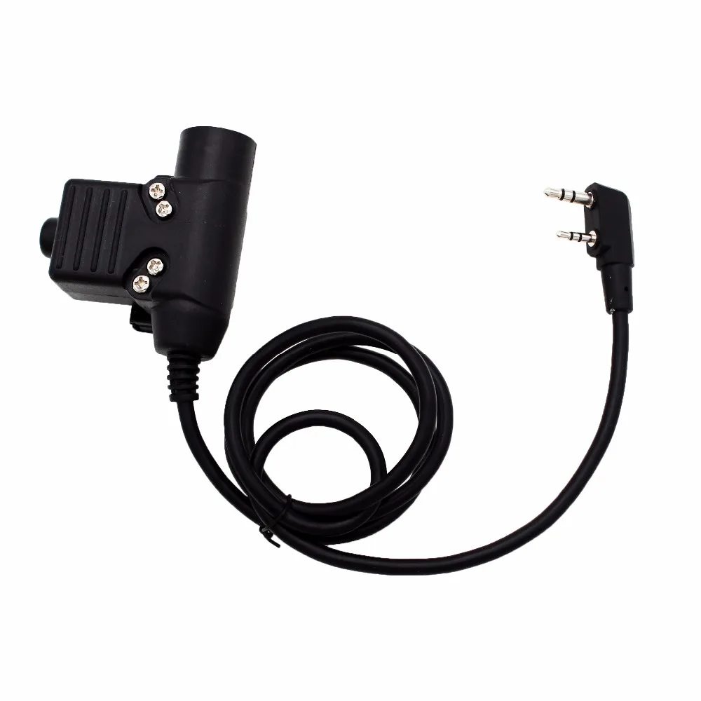 

XQF U94 PTT Cable for Bowman Elite II HD01 HD02 HD03 Headset for Kenwood BaoFeng UV-5R UV-82 GT-3 Retevis Ham Radio
