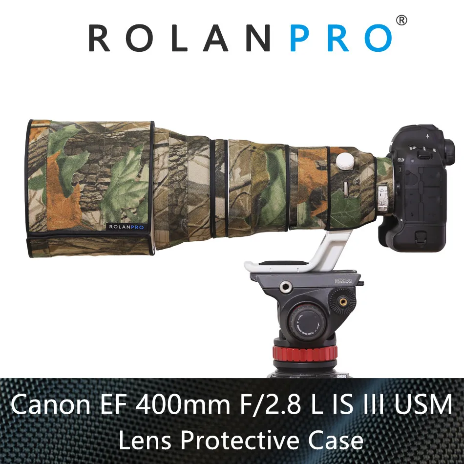 Rolanpro Waterproof Lens Camouflage Coat Rain Cover For Canon Ef 400mm F/2.8 L Is Iii Usm Lens