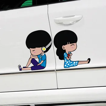 

Car sticker Door sticker Scratch shelter Individuality creativity Decorative stickers waterproof Couple Applique