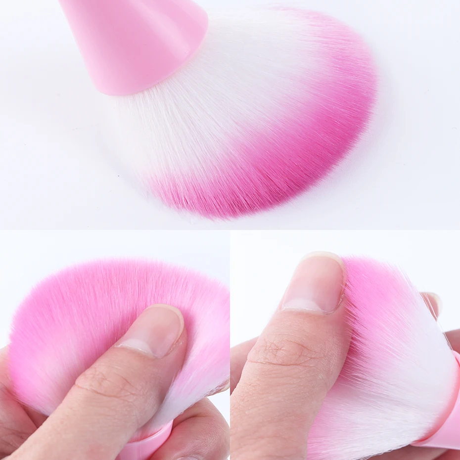 1pcs Cleaning Nail Brush Rose Gold Soft Brushes Nail Glitter Powder Dust Remover Acrylic High Quality Manicure Makeup Tool LY949 (7)