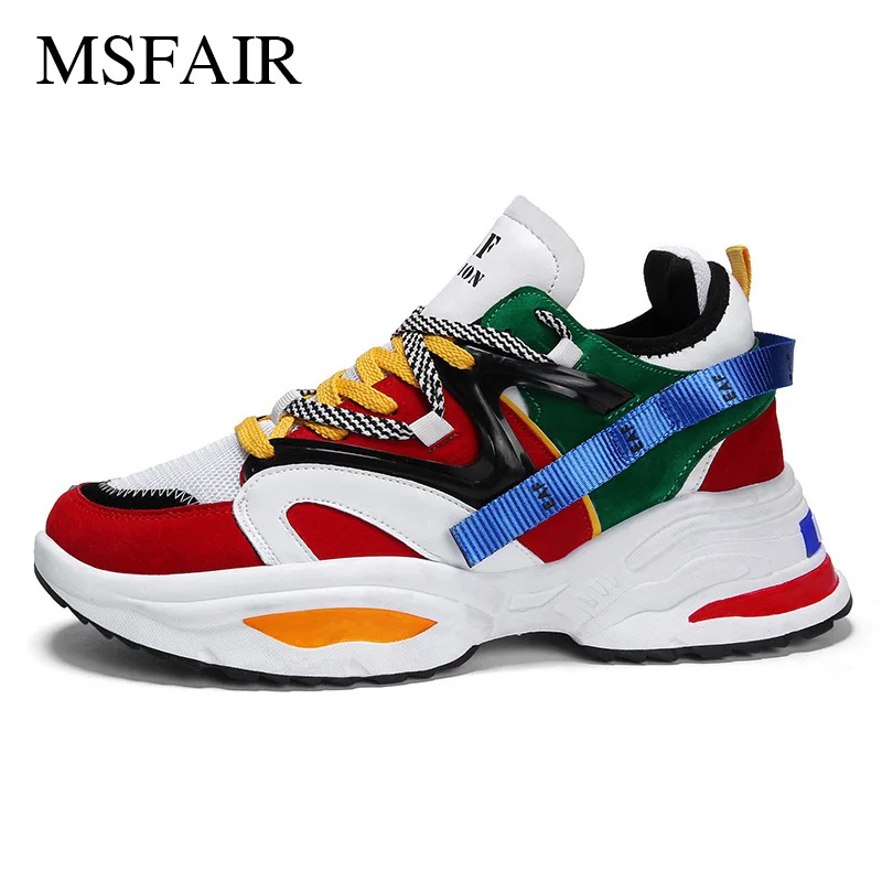 

Msfair Men Running Shoes Outdoor Athletic Breathable Mesh Sport Shoes For Men athletic shoes Men Sneakers