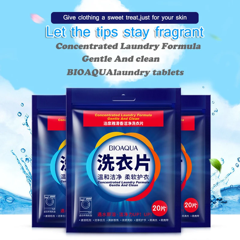 20 pçs eficiente detergente lavagem em pó concentrado liquido para lavar ropa multifuncional lavanderia tablet viagem pó de lavanderia