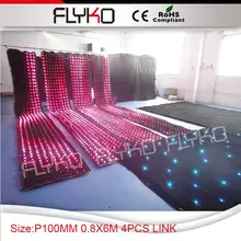 0,8 м* 6 м 4 шт P100MM led штора с рисунком водопада