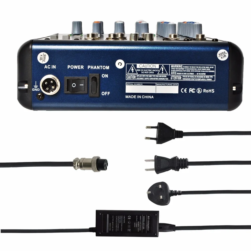 SMR6 Bluetooth запись 2 моно + стерео 6 каналов 3 диапазона EQ 16 DSP эффект USB