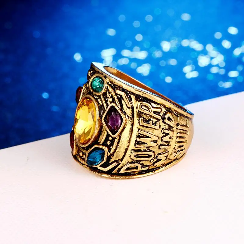 Дропшиппинг Marvel Мстители 4 танос кольца Железный человек Gauntlet bague homme anillos mujer женские ювелирные изделия с кристаллами