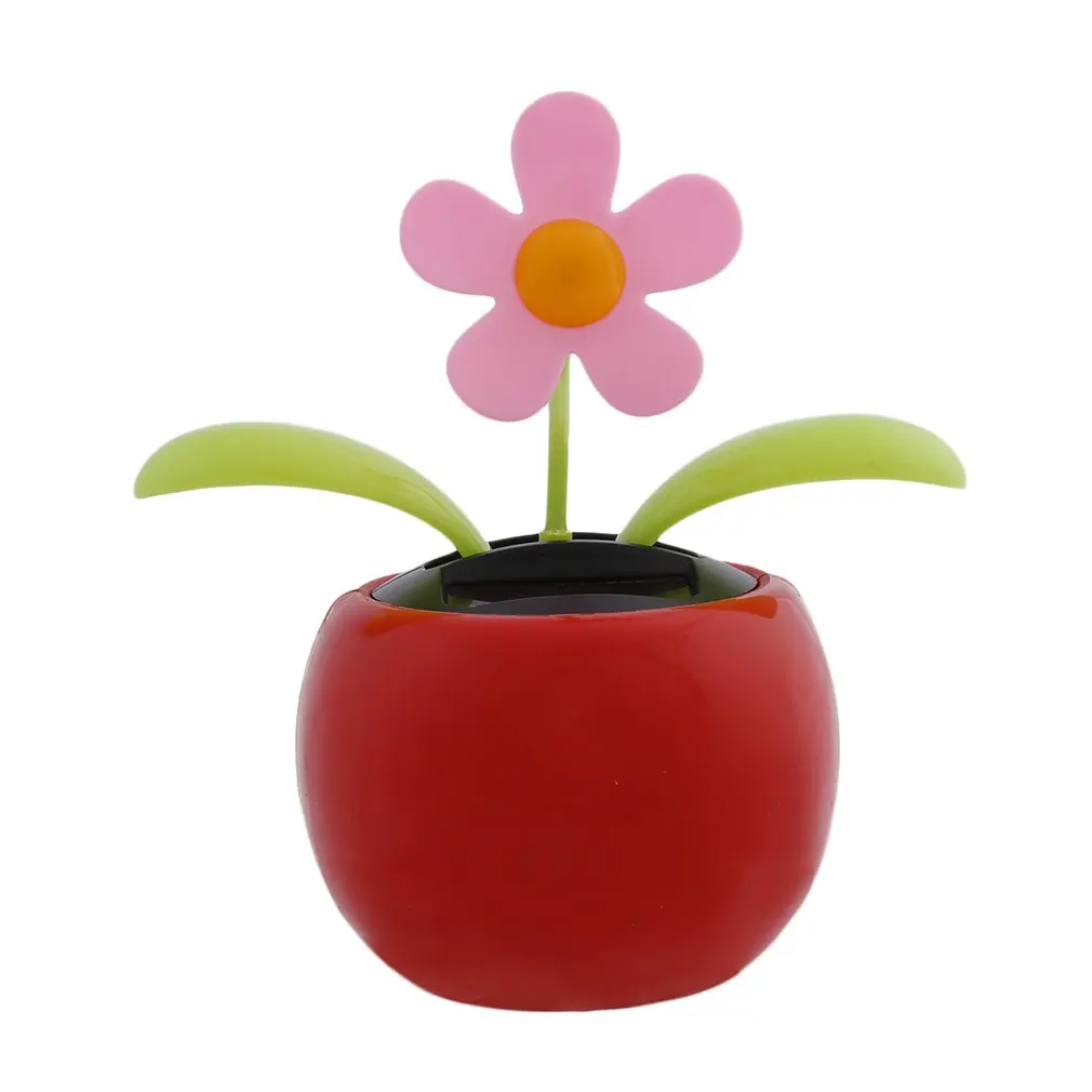 Solar Energy Apple Sunflower Leaves Dancing Automotive Interior Accessories Doll Ornaments Car Decoration car-styling