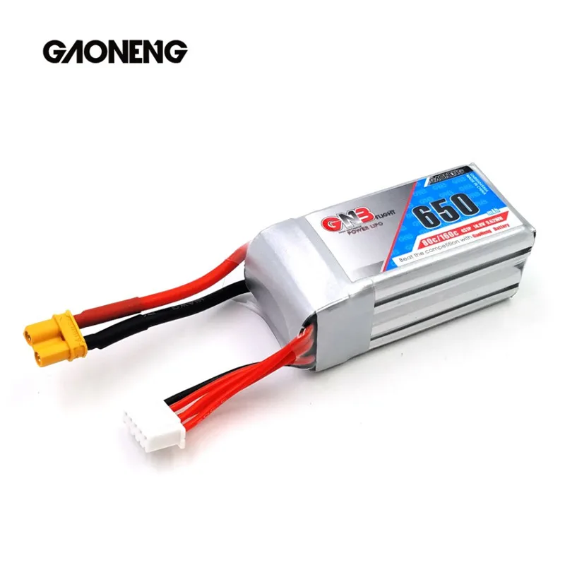 Gaoneng GNB аккумуляторная батарея 650mAh 14,8 V 4S 80C/160C Lipo батарея XT30 разъем для FPV гоночный Дрон RC Квадрокоптер вертолет запчасти