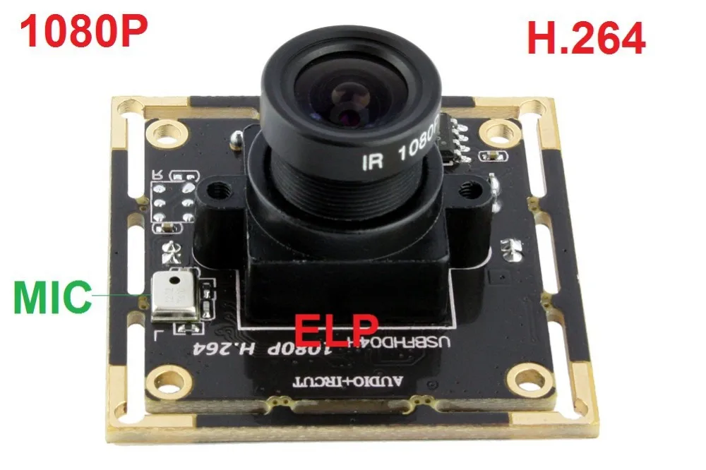 ELP 1080 P Full Hd 1/3 "CMOS AR0330 H.264 Мини-широкий угол веб-камера USB модуль камеры с микрофоном для android Linux