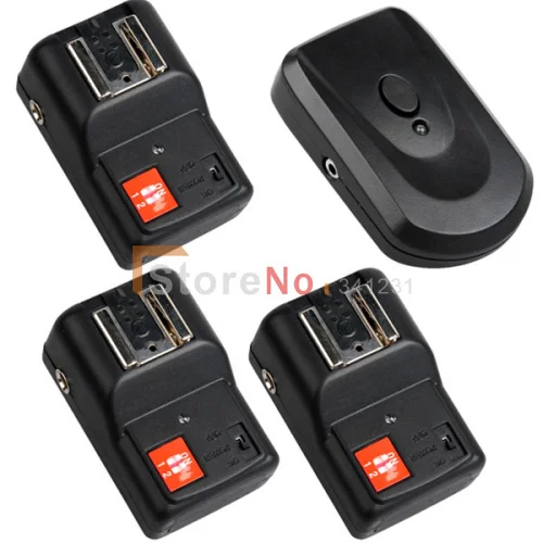 

Wansen PT-04 GY 4 Channels Wireless/Radio Flash Trigger SET with 3 Receivers For 580ex 380ex 430ex sb 600 sb900 Free shipping