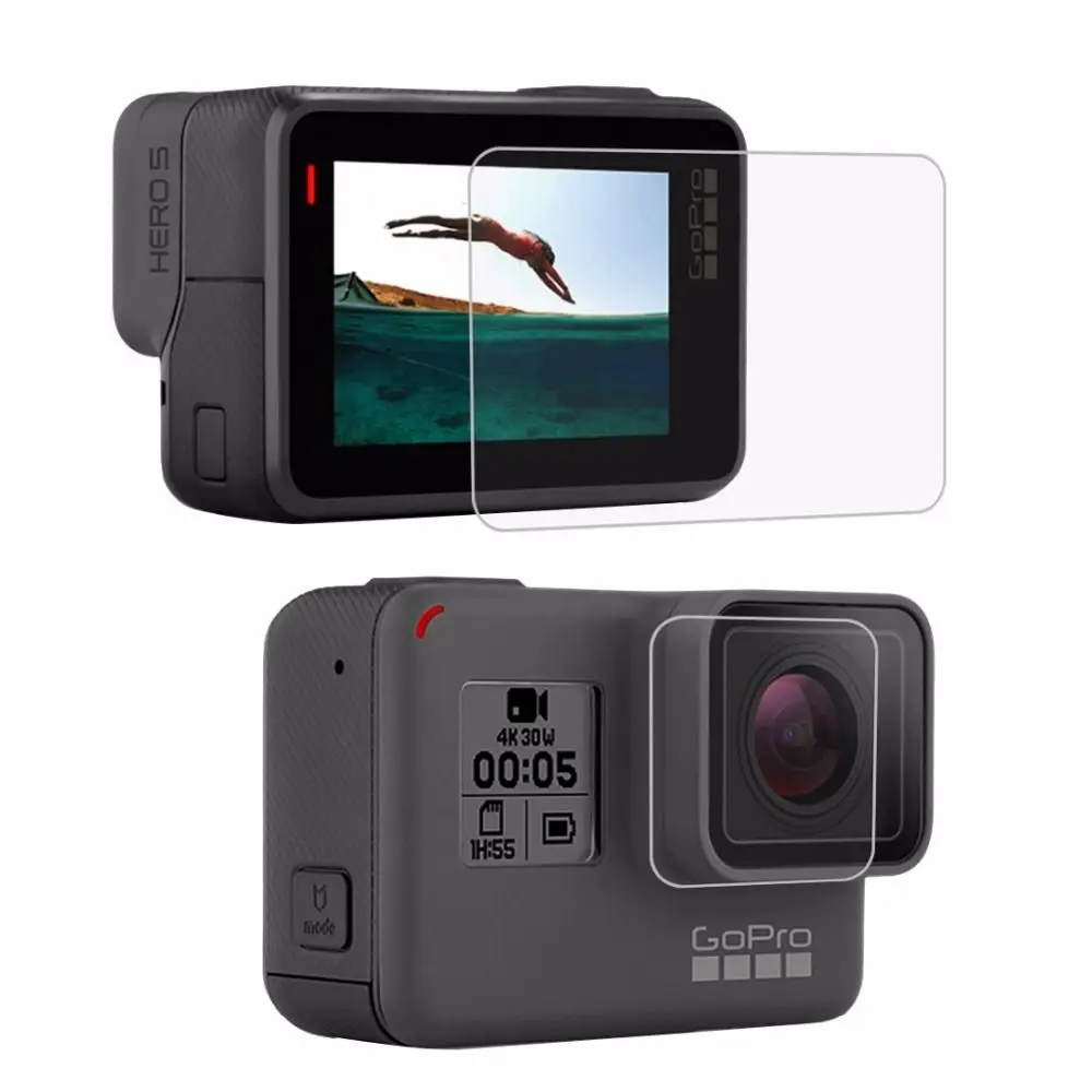 

PULUZ For GoPro Accessories Tempered Glass Film LCD HD Screen Protector+Housing Lens Protector for GoPro HERO5 / Hero 5 Black