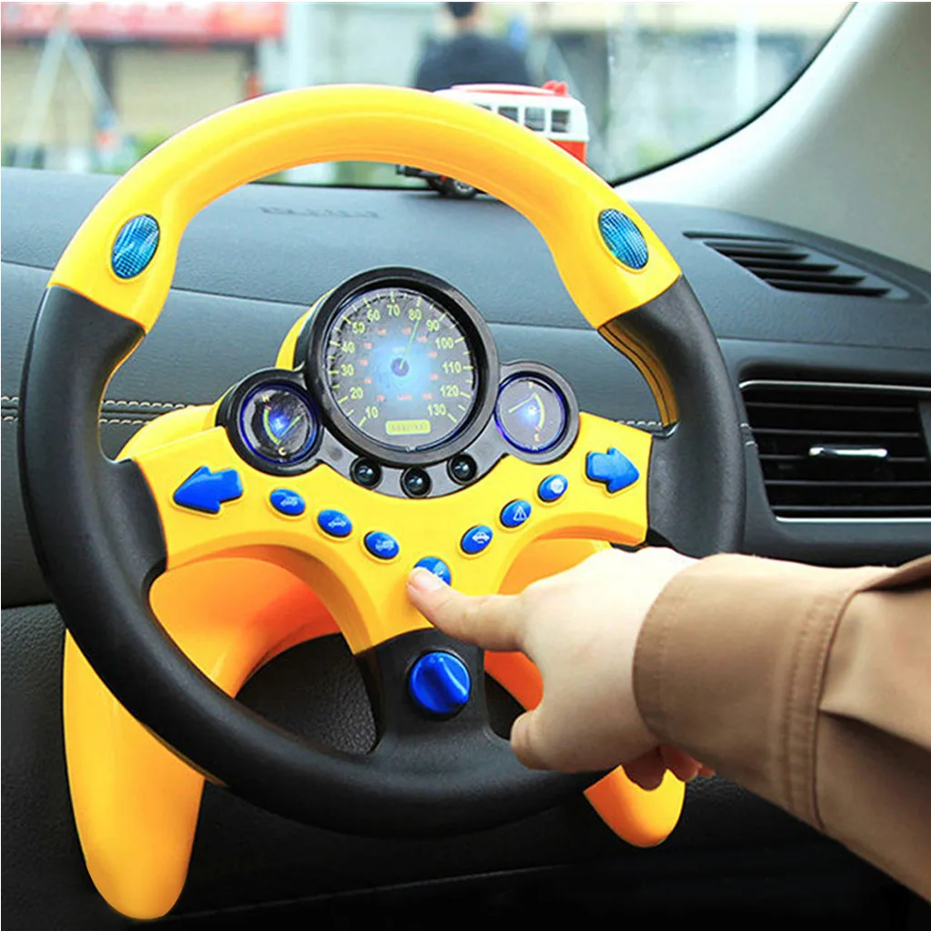 Kid Copilot Simulated Steering Wheel Racing Driver Toy Educational Sounding Toys 