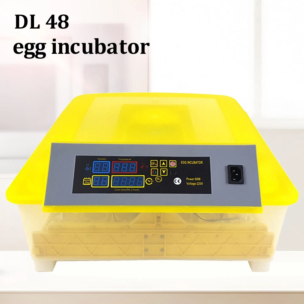 

48 Eggs Incubator Hatcher Machine Digital Temperature Control Automatic Turning Farm Hatchery Machine For Quail Chicken Poultry