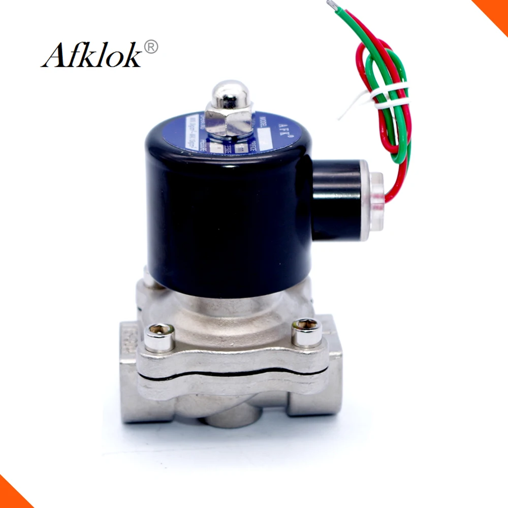 Электрический клапан 3/4 дюймов dc 12 v 24 v электромагнитный клапан для воды AC110v AC220v