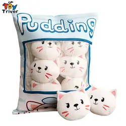 Одна сумка пудинг кошка плюшевые игрушки плюшевая подушка подушки Kitty творческий для маленьких детей на день рождения Рождественский